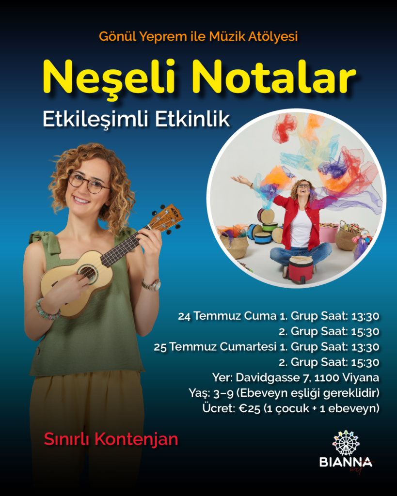 Gönül Yeprem ile Müzik Atölyesi – 3-9 Yas Çocuklara Özel