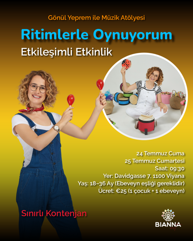 Gönül Yeprem ile Müzik Atölyesi – 18-36 Aylık Çocuklara Özel
